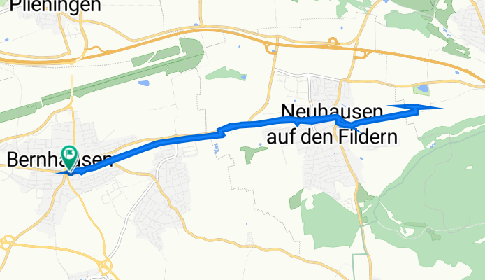 Karlstraße 10, Filderstadt nach Bernhausen Bahnhof, Filderstadt