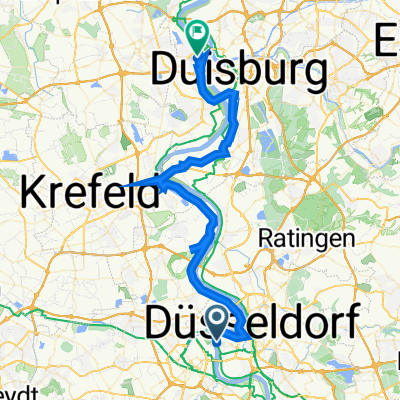 Am Fallhammer 10, Düsseldorf nach Mühlenstraße 79, Duisburg