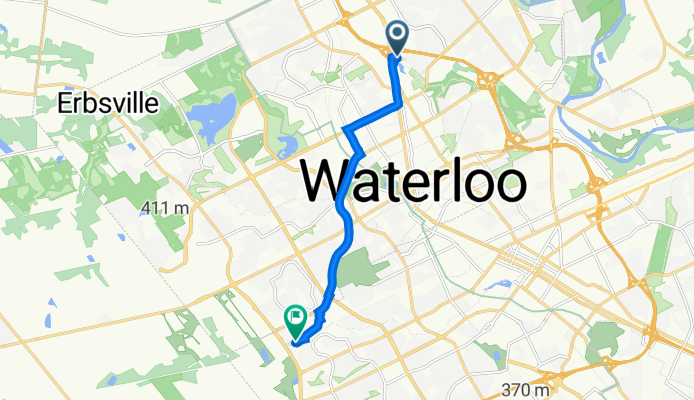500 King St N, Waterloo to 351 Countrystone Cres, Kitchener