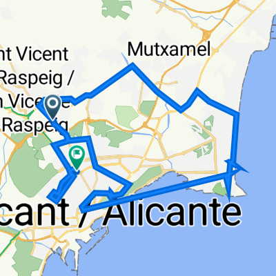 De Carrer Alicante 94, Sant Vicent del Raspeig a Calle Juan de Juanes 7, Alicante (Alacant)