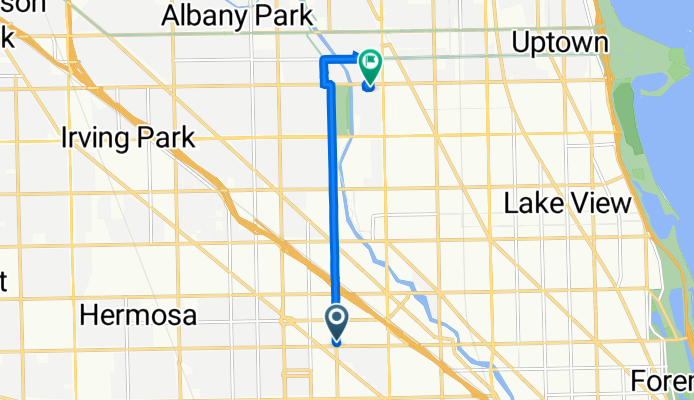 2754 W Fullerton Ave, Chicago to 2465 W Montrose Ave, Chicago