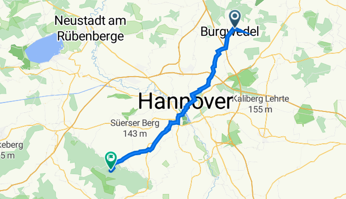 Lohfeldstraße 2, Burgwedel nach Wasserräder Wennigsen, Wennigsen (Deister)