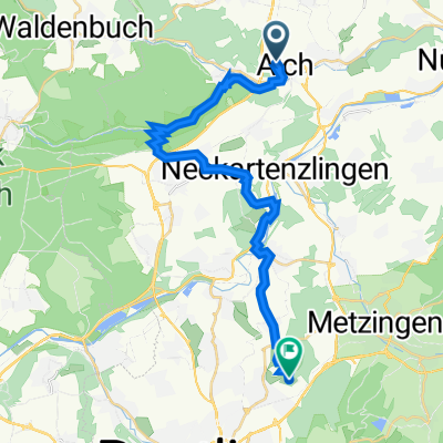 Haldenstraße 88, Aichtal nach Reutlingen