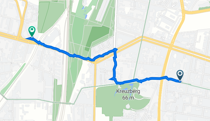 Bergmannstraße 104, Berlin nach Yorckstraße 45, Berlin