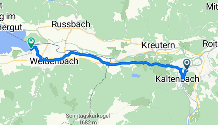 Traunkai 39B, Bad Ischl to Bürglstraße 2, Strobl am Wolfgangsee