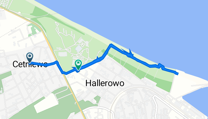 Harcerska 14, Władysławowo do Obrońców Helu 32, Władysławowo
