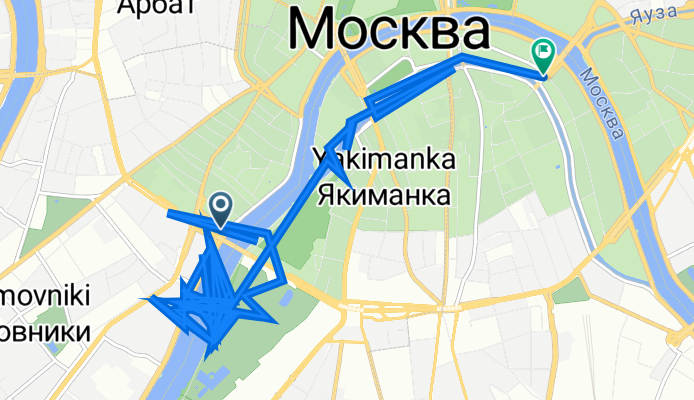 От Новокрымский проезд 1, Москва до Садовническая улица 42 строение 6, Москва