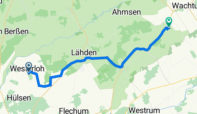 Moorkamps Tannen 14A, Haselünne nach Antoniusstraße 13, Lähden