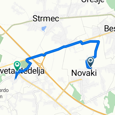 Videkovići ulica odvojak III 8, Novaki to Trg Ante Starčevića 2, Sveta Nedelja