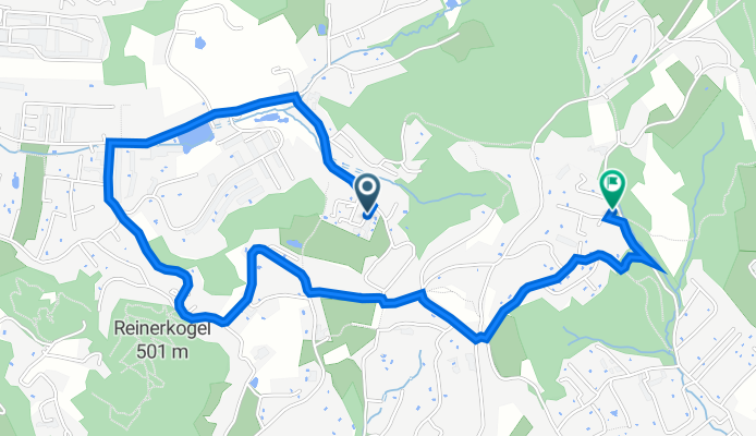Rainleiten 50, Graz nach MariagrĂĽner StraĂźe 81, Graz