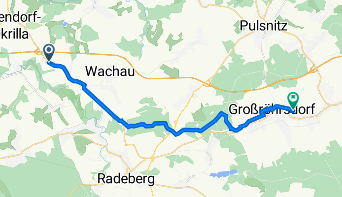 Tina-von-Brühl-Straße, Wachau nach Breitscheidstraße 11, Großröhrsdorf