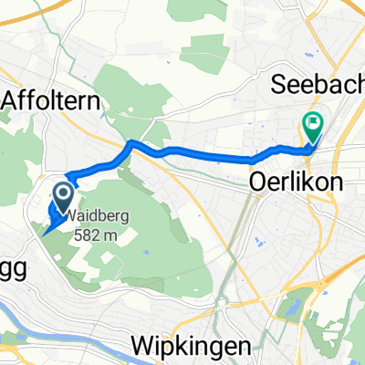 Joseph von Deschwanden Platz 1, Zürich nach Friesstrasse 16, Zürich