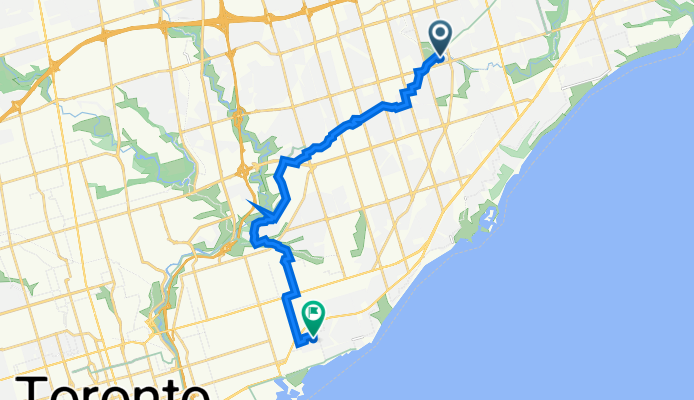 3010 Lawrence Ave E, Toronto to 90 Bellefair Ave, Toronto