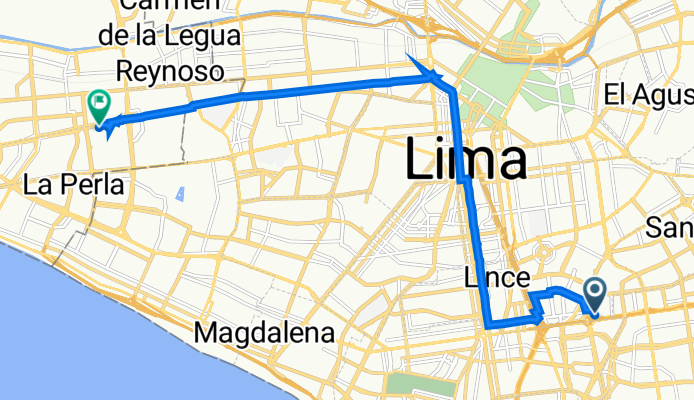 De Jirón Horacio Cachay Díaz 128, Lima a Avenida Óscar R. Benavides 3866, Bellavista