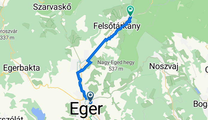 Vécsey Sándor utca 19, Eger do Fő út 261, Felsőtárkány
