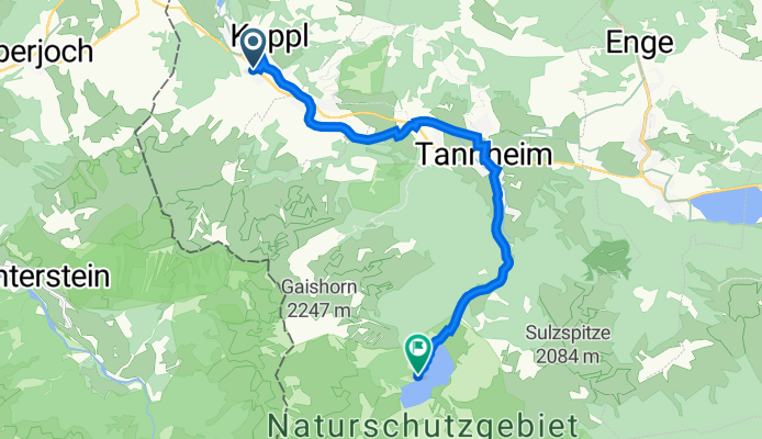 Schattwald 23, Schattwald nach Tannheim