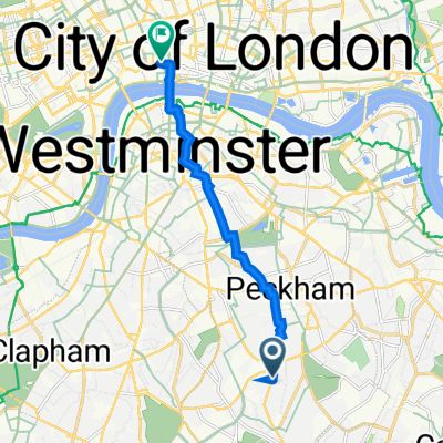 North Cross Road, London to 142 Fleet St, London