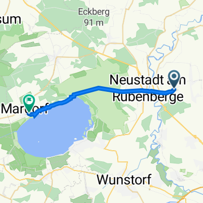 Mecklenhorster Straße 72, Neustadt am Rübenberge nach Am Vogelherd 5, Neustadt am Rübenberge
