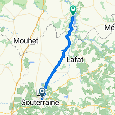 La Souterraine nach Route du Barrage 29, Éguzon-Chantôme