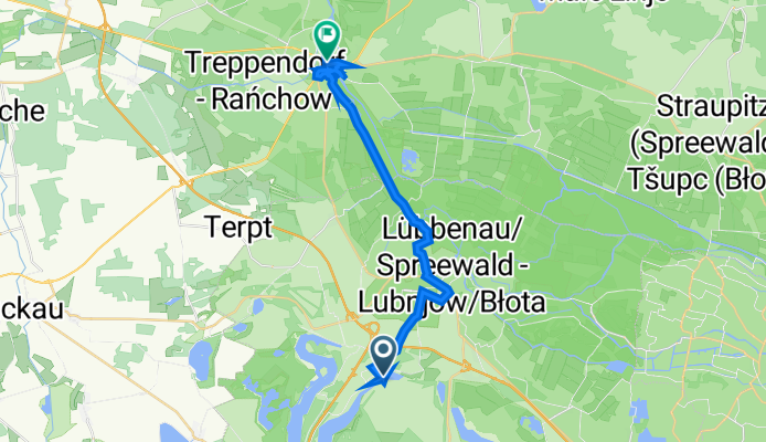 Am Silbersee 11, Lübbenau/Spreewald nach Am Markt 2, Lübben (Spreewald)