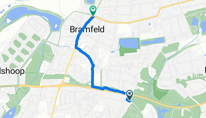 Haldesdorfer Straße 162, Hamburg nach Bramfelder Chaussee 322, Hamburg