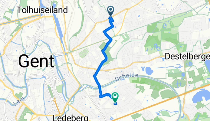 Antwerpsesteenweg 531, Gent naar Jules Mac Leodstraat 15, Gent