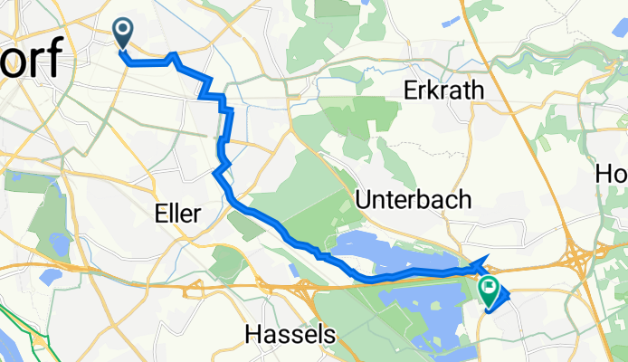 Rosmarinstraße 32A, Düsseldorf nach Köbener Straße 16, Hilden