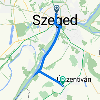Csongrádi sugárút 31., Szeged to Tiszasziget