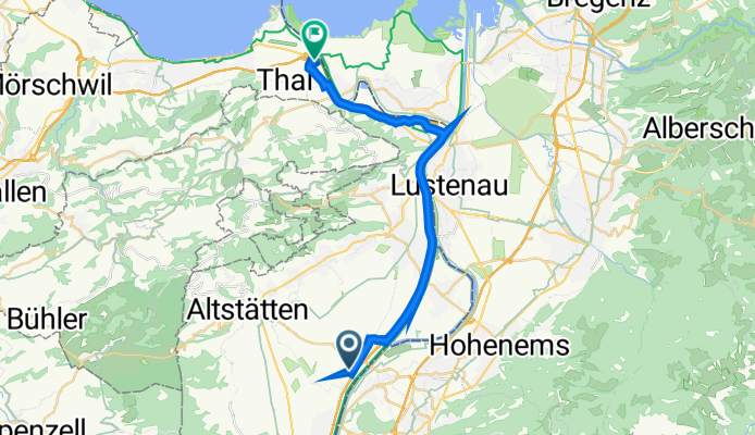 Kriessern nach Aegetli 3, Thal