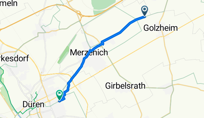 Wolfskauler Hof 1, Merzenich nach Friedenstraße 75–77, Düren