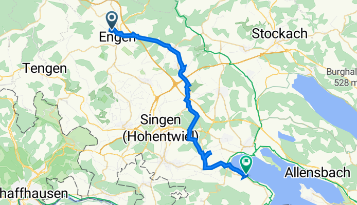 Droste-Hülshoff-Straße 4–6, Engen nach Strandbadstraße 11, Moos