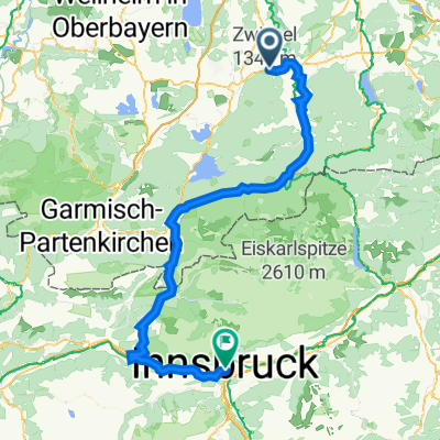 Stallau 148, Wackersberg nach Leopoldstraße 2, Innsbruck