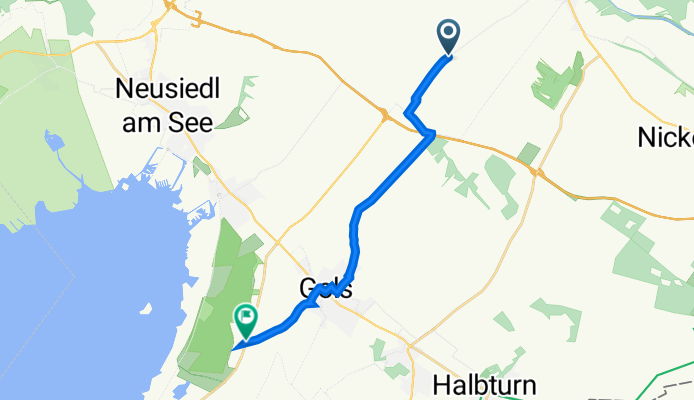 Triftweg, Zurndorf až L205, Neusiedl am See