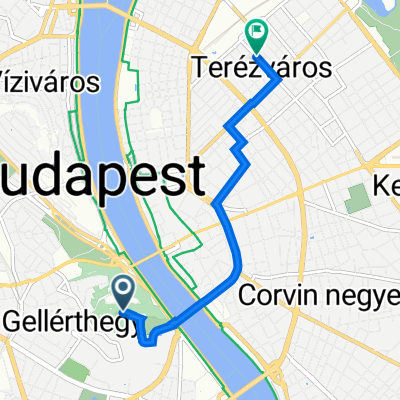 Szabó Dezső sétány, Budapest to Izabella utca 78., Budapest