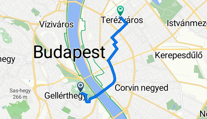 Szabó Dezső sétány, Budapest to Izabella utca 78., Budapest