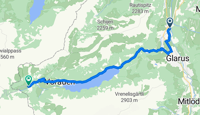 Glarus nach Klöntal, Richisau, Glarus