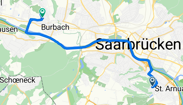 Robert-Koch-Straße 20, Saarbrücken nach Altenkesseler Straße 17/B1, Saarbrücken