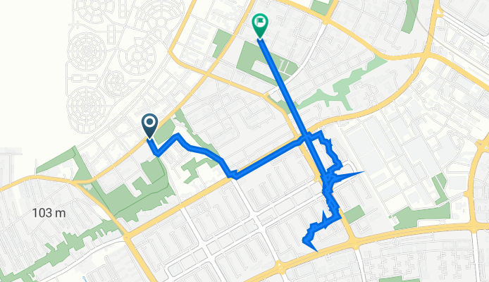 Route to Пеђе Милосављевића 42, Београд