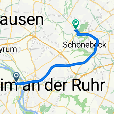 Xantener Straße 1, Mülheim an der Ruhr nach Bandstraße 22, Essen
