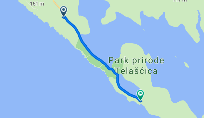 Útvonal innen: D109, Sali