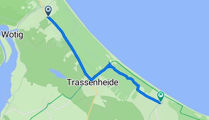 Hauptstraße 36, Karlshagen nach Neue Strandstraße 38, Zinnowitz