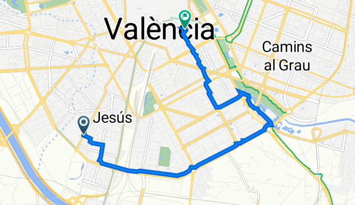 Avinguda de Gaspar Aguilar, 90, València to Plaza los Pinazos, 5, València