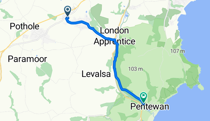 Trebullan 3, Trelowth to West End 1, Pentewan