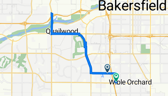 3516 Planz Rd, Bakersfield to 2700 White Ln, Bakersfield
