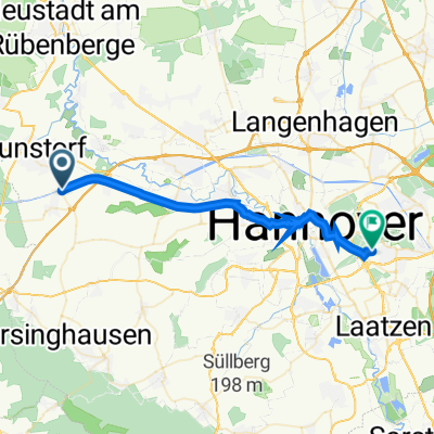 L392, Wunstorf nach Lange-Feld-Straße 74, Hannover