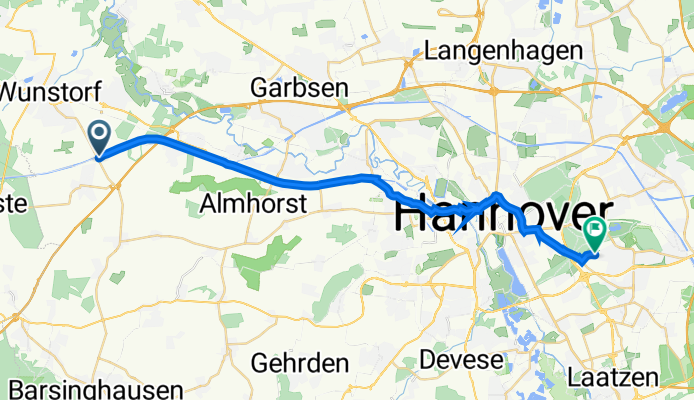 L392, Wunstorf nach Lange-Feld-Straße 74, Hannover