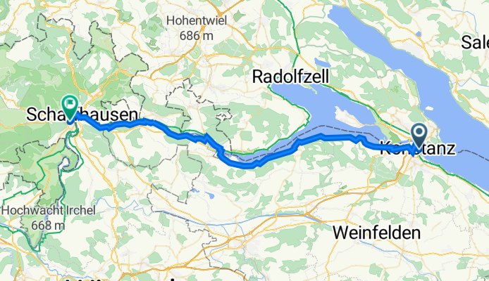 Hafenstraße 8, Constance à Tannenstrasse 3, Neuhausen am Rheinfall