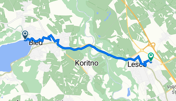 Veslaška promenada 14, Bled nach Hraška cesta, Lesce