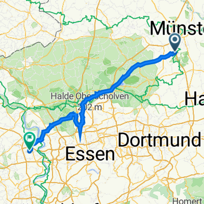 Kappenberger Damm 860a, Münster nach Masurenstraße 39, Moers
