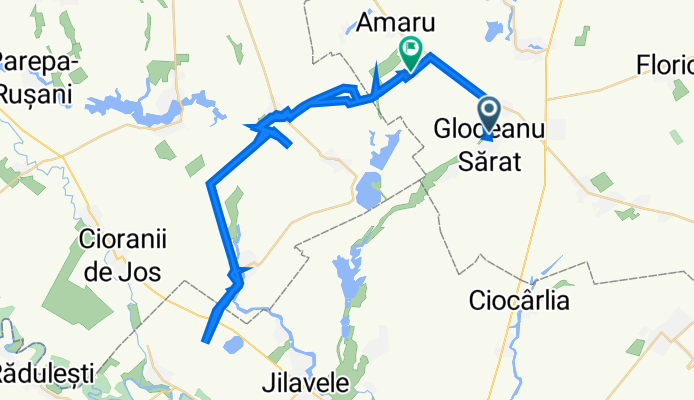 Route from DC35 31, Glodeanu-Sărat